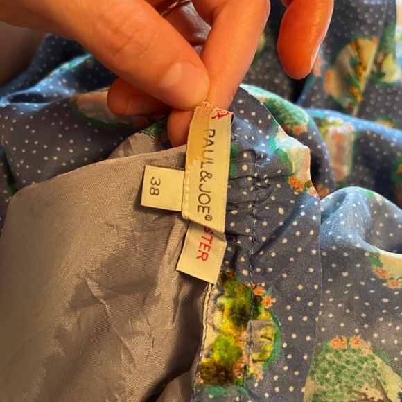 Paul & Joe Sister blue silk midi dress - Picture 2 of 4